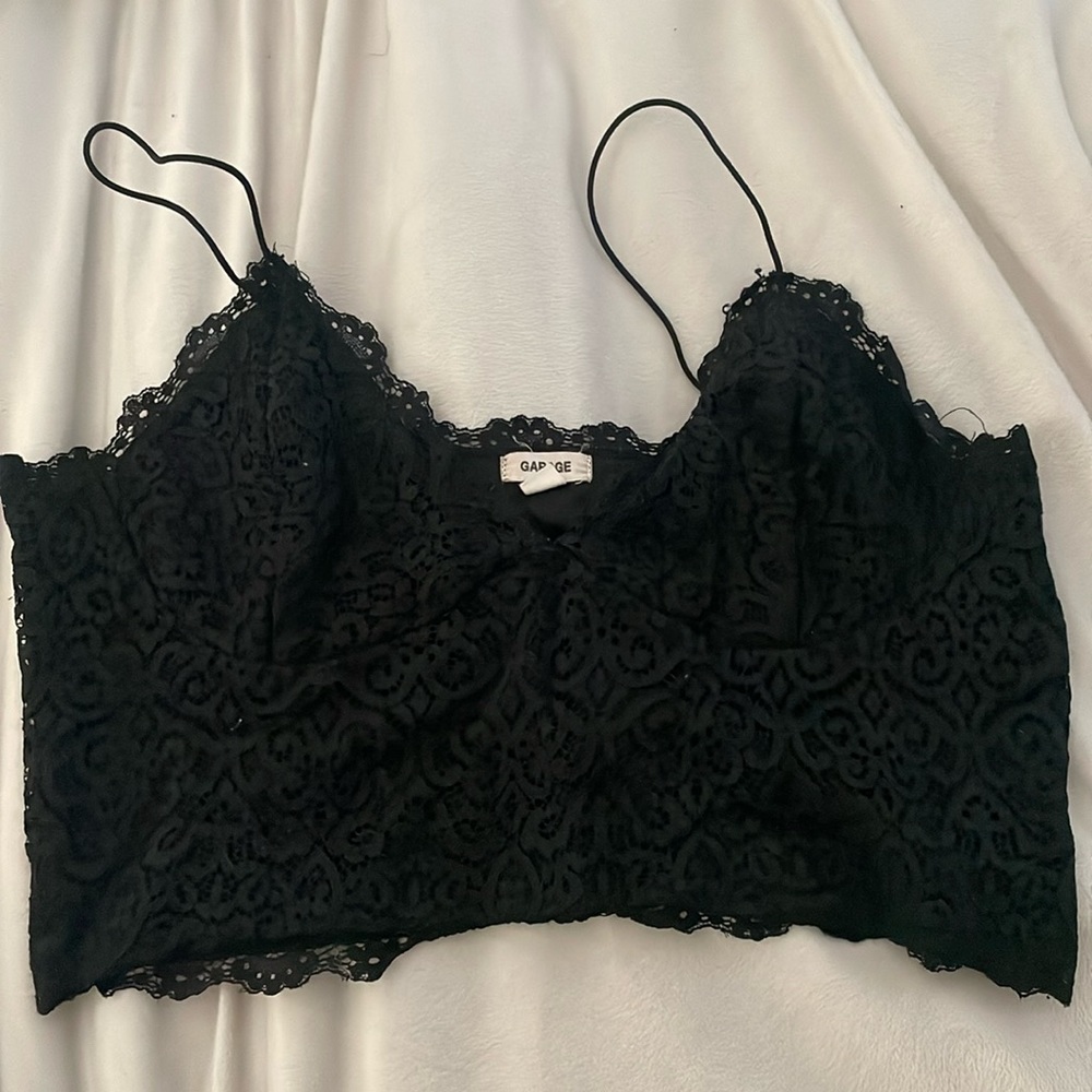 Black Lace crop top